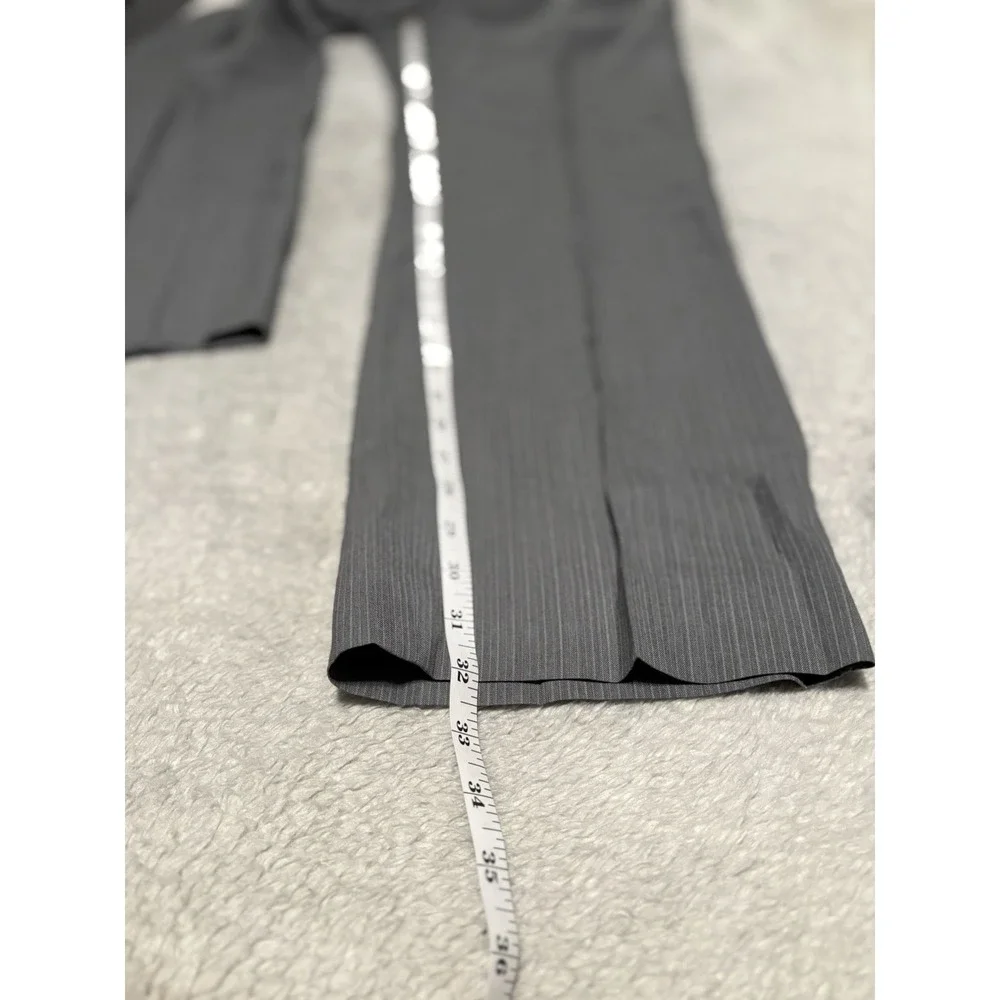 Banana‎ Republic Modern Fit Men's Gray Striped Wool Dress Pants 36x32 Trousers